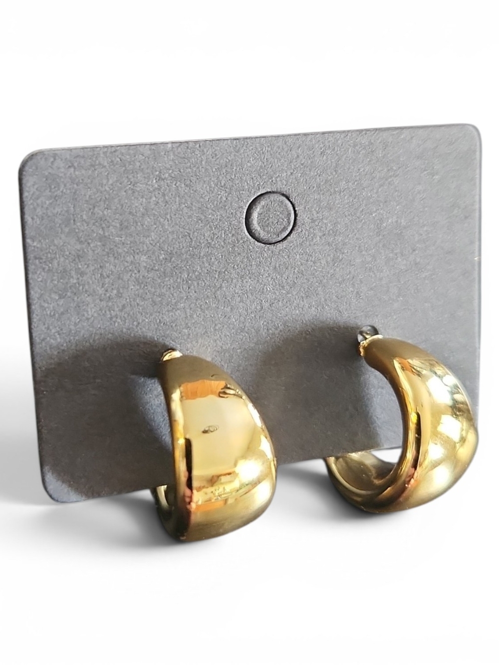 Gold Chunky Huggie Hoop Earrings